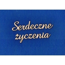 SKLEJKA #3mm Serdeczne życzenia h-1,5cm / cz;amaze / 5454